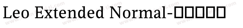 Leo Extended Normal字体转换
